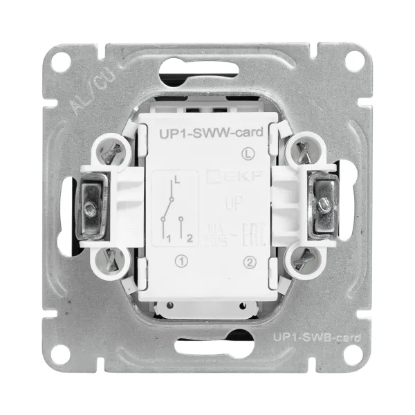 Механизм выключателя, карточный, с подсветкой, чёрный Эпика EKF