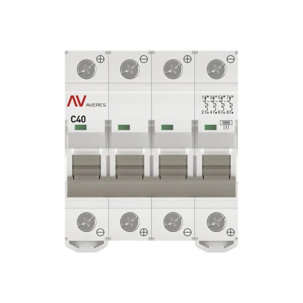 Выключатель автоматический AV-10 DC 4P 40A (C) 10kA EKF AVERES
