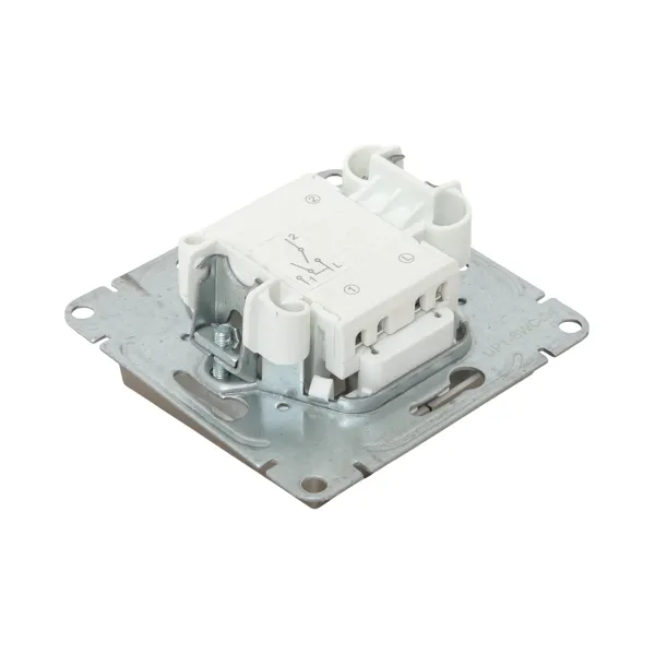 Механизм выключателя, двухклавишный, с подсветкой, шампань Эпика EKF