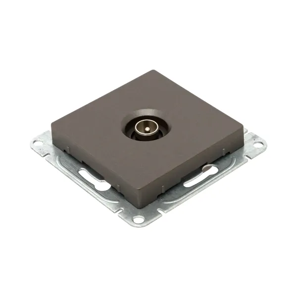 Механизм розетки TV, одиночная, мокко Эпика EKF