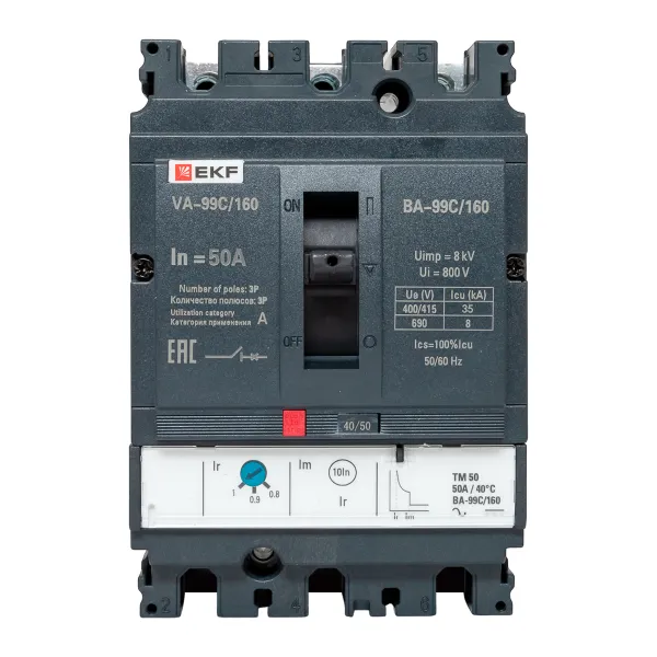Выключатель автоматический ВА-99C 160/50А 3P 35кА EKF
