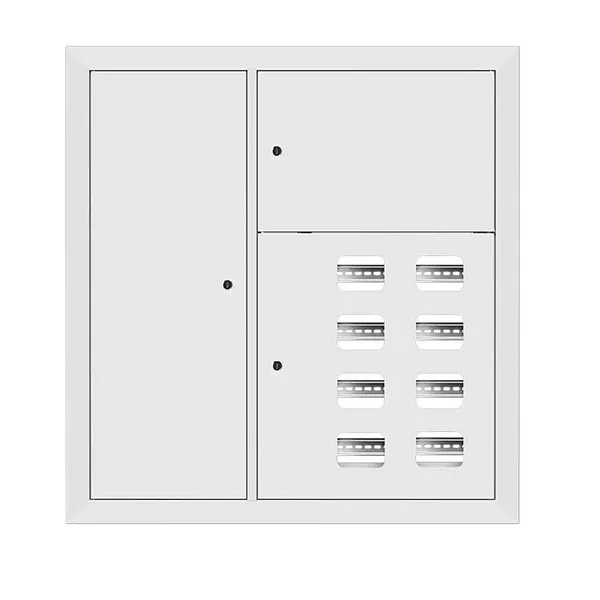 Щит этажный 8 кв. RAL9003 со слаботочным отсеком слева (1000x950x150) EKF PROxima