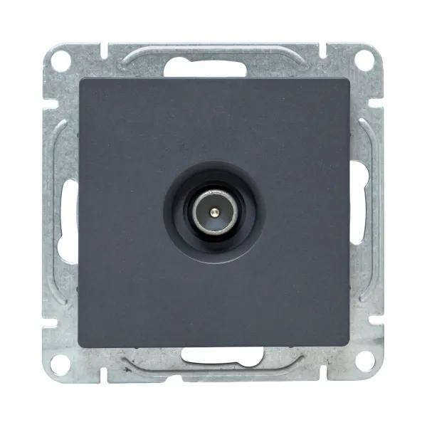 Механизм розетки TV, оконечная, графит Эпика EKF