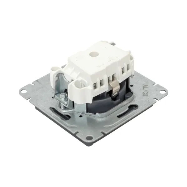 Механизм розетки, 16А, IP44, с заземлением, со шторками, c крышкой, графит Эпика EKF