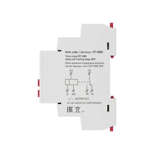 Реле времени (задержка выключ. после пропад. сигн.) RT-SBE EKF PROxima