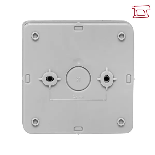 Коробка распределительная KMP-030-035 с крышкой (85х85х40) для прямого монтажа без мембр. вводов серая IP54 EKF