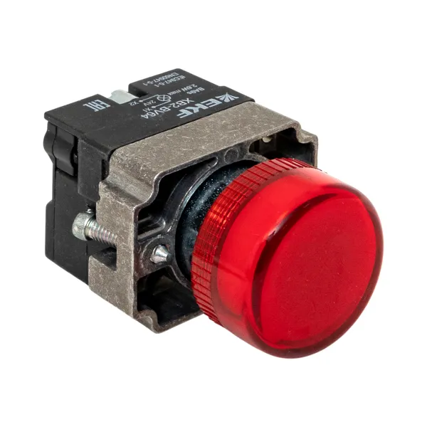 Лампа сигнальная BV64 красная 24В EKF