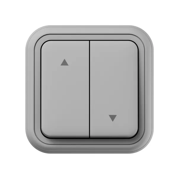 Выключатель, для жалюзи СП, винтовые клеммы серый, Бронто EKF