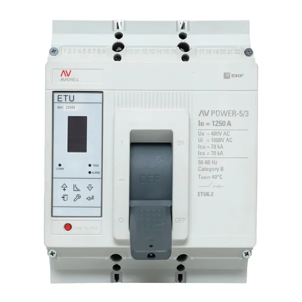 Автоматический выключатель AV POWER-5/3 1250А 70kA ETU6.2 EKF AVERES