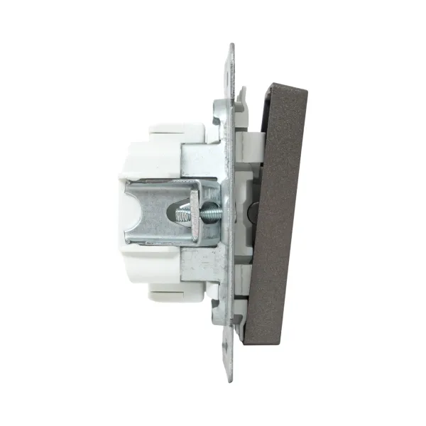 Механизм выключателя, двухклавишный, кнопочный, мокко Эпика EKF