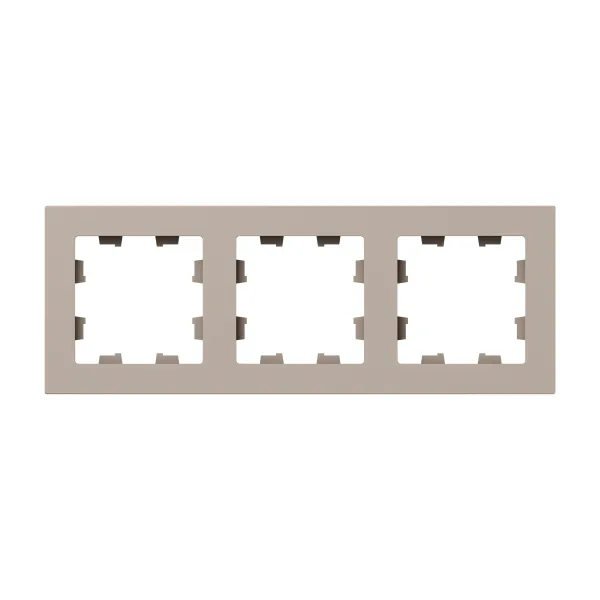 3 - местная рамка, кремовая, пластик Эпика EKF