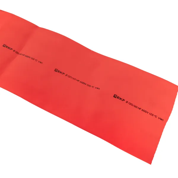 Термоусаживаемая трубка ТУТ нг 120/60 красная рулон EKF PROxima