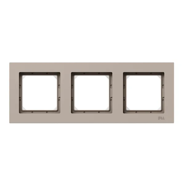 3 - местная рамка, IP44, кремовая, пластик Эпика EKF