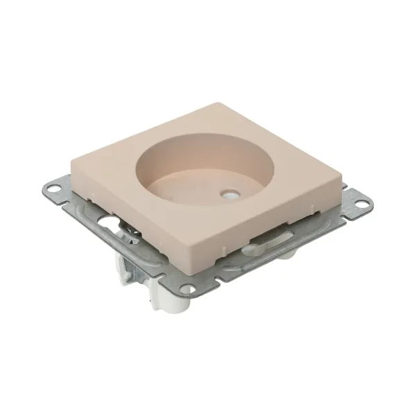 Механизм розетки, 16А, без заземления, без шторок, кремовый Эпика EKF