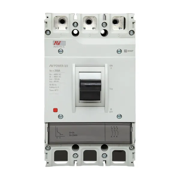Автоматический выключатель AV POWER-3/3 250А 100kA TR EKF AVERES