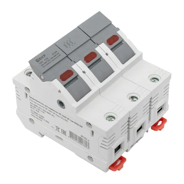 Предохранитель-разъединитель DF 14х51 3Р (тип ПВЦ) EKF