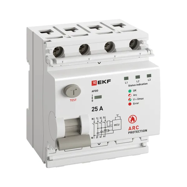 Устройство защиты от дугового пробоя (УЗДП) 3P+N 25А PROXIMA EKF