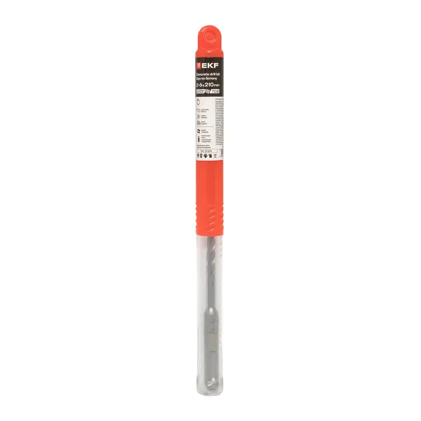 Бур по бетону SDS-plus 6х210 мм (4 резца) EKF Professional