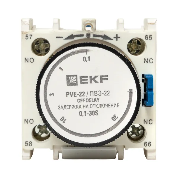 Приставка выдержки времени отключения ПВЭ-22 0,1-30сек NO+NC EKF PROxima