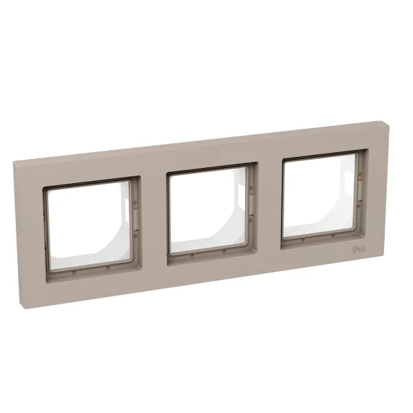 3 - местная рамка, IP44, кремовая, пластик Эпика EKF