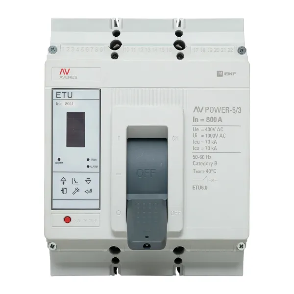 Автоматический выключатель AV POWER-5/3 800А 70kA ETU6.0 EKF AVERES