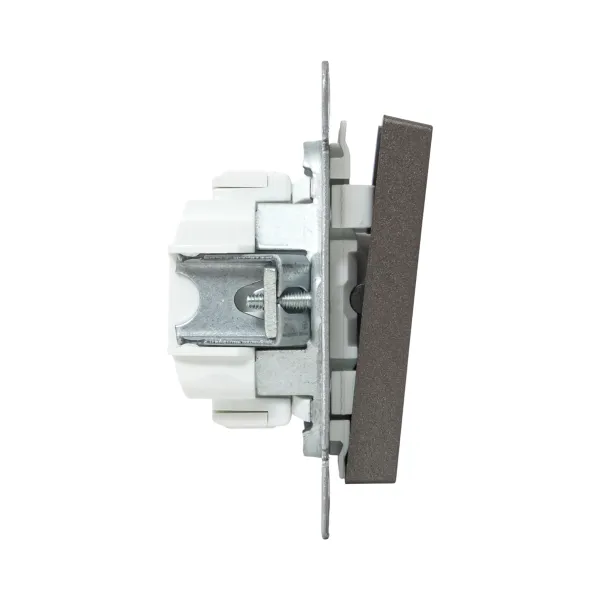 Механизм выключателя, двухклавишный, проходной, мокко Эпика EKF