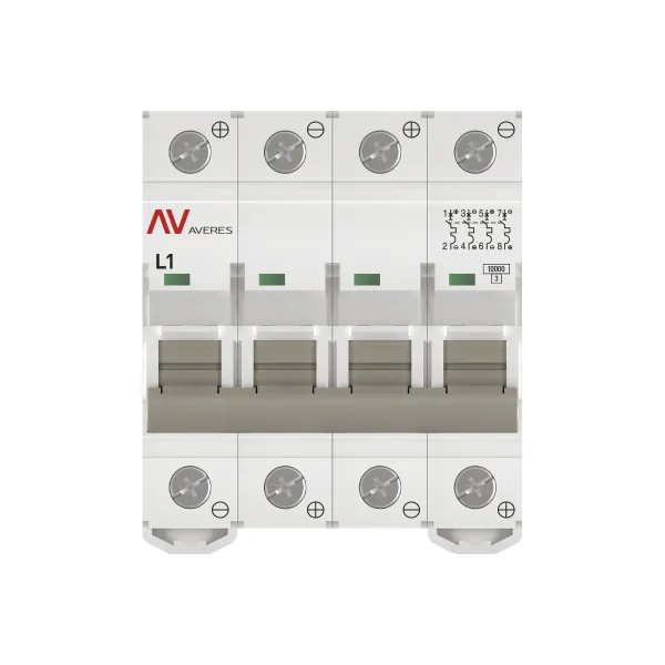 Выключатель автоматический AV-10 DC 4P 1A (L) 10kA EKF AVERES