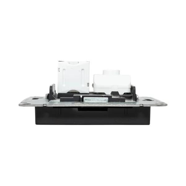Механизм розетки TV+RJ45 (cat5), чёрный Эпика EKF
