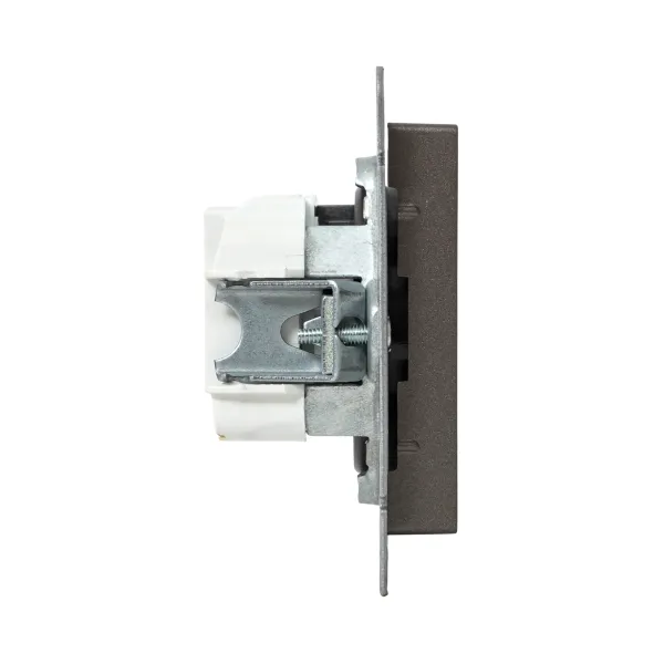 Механизм розетки, 16А, без заземления, без шторок, мокко Эпика EKF