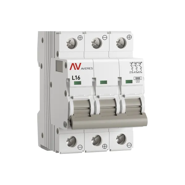 Выключатель автоматический AV-10 DC 3P 16A (L) 10kA EKF AVERES