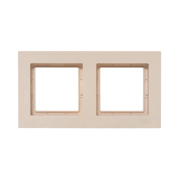 2 - местная рамка, IP44, кремовая, пластик Эпика EKF
