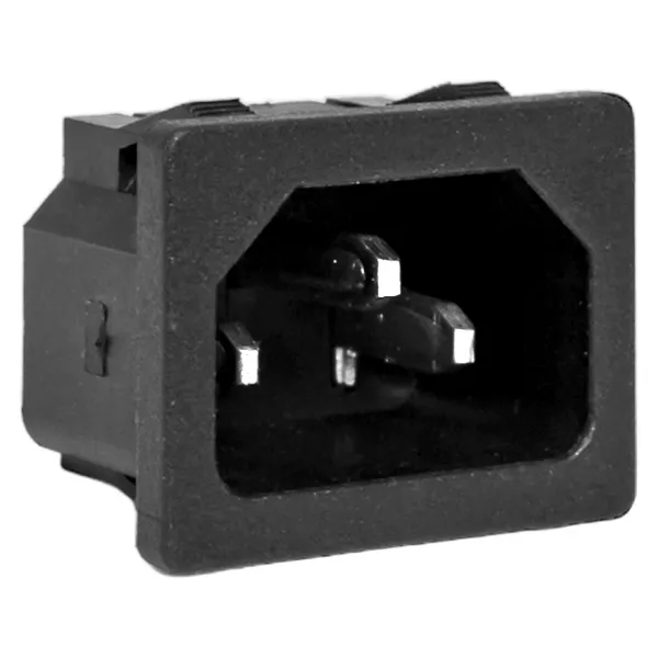 Вилка IEC C14 на 230В 10A черный