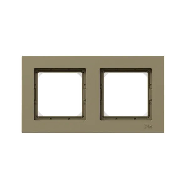 2 - местная рамка, IP44, шампань, пластик Эпика EKF