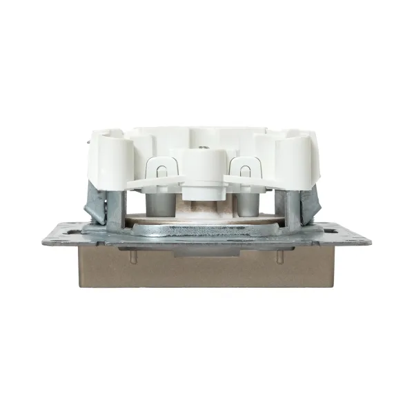 Механизм розетки, 16А, без заземления, без шторок, шампань Эпика EKF