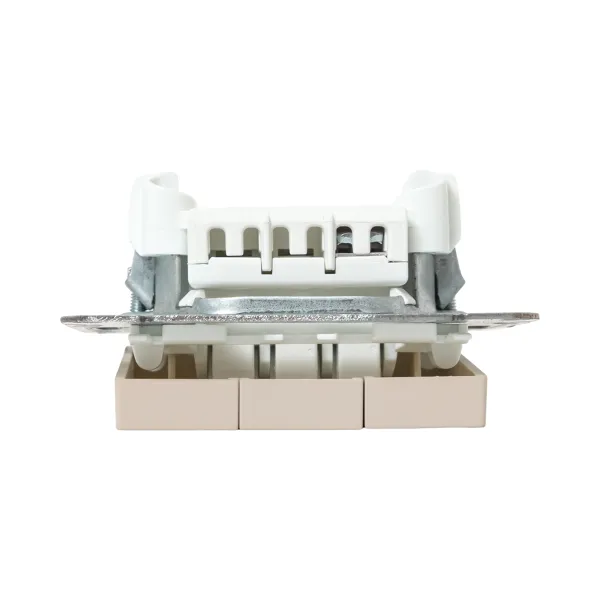 Механизм выключателя, трёхклавишный, кремовый Эпика EKF