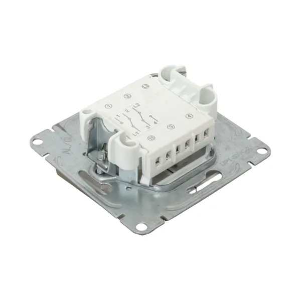 Механизм выключателя, двухклавишный, проходной, шампань Эпика EKF