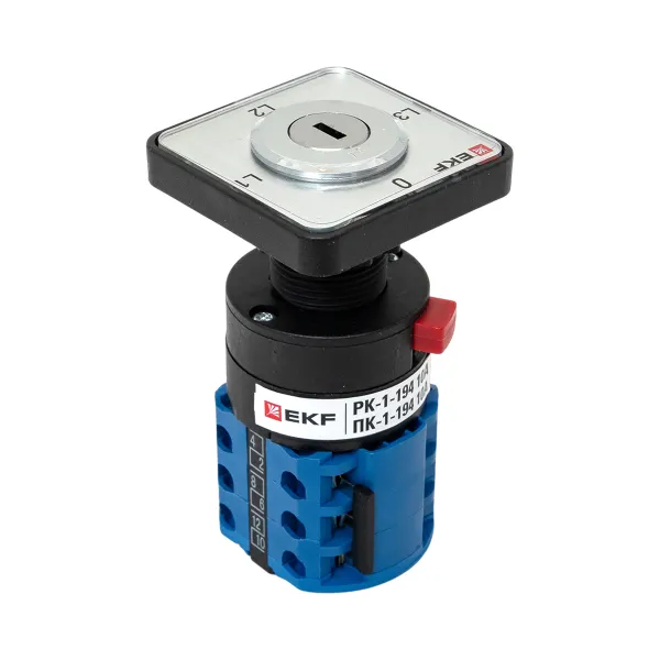 Переключатель кулачковый ПК-1-194 10А 4P с ключом для амперметра EKF PROxima