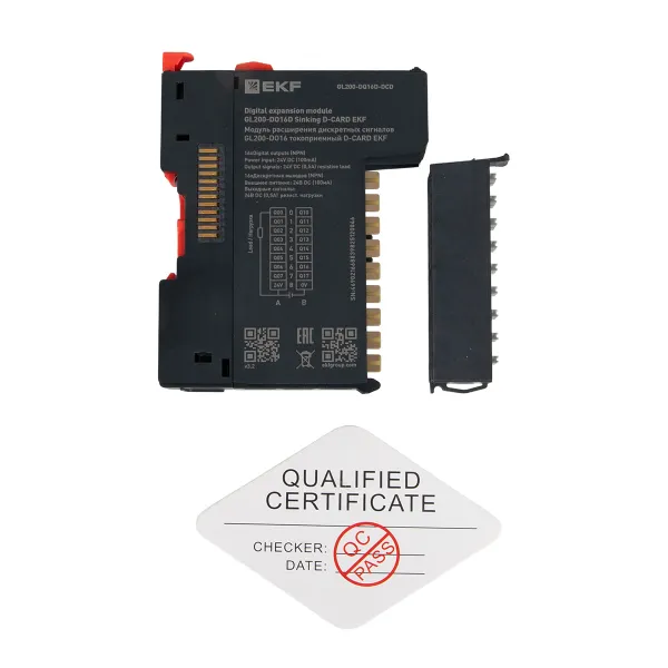 Модуль расширения дискретных сигналов GL200-DO16 токоприемный D-CARD EKF