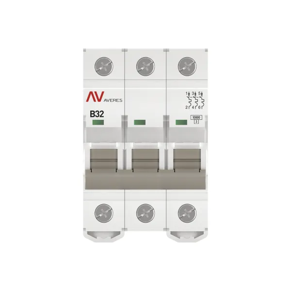 Выключатель автоматический AV-10 3P 32A (B) 10kA EKF AVERES