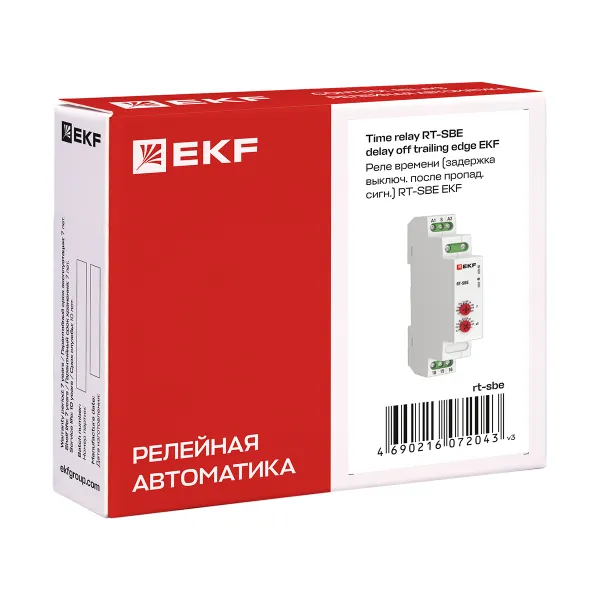 Реле времени (задержка выключ. после пропад. сигн.) RT-SBE EKF PROxima