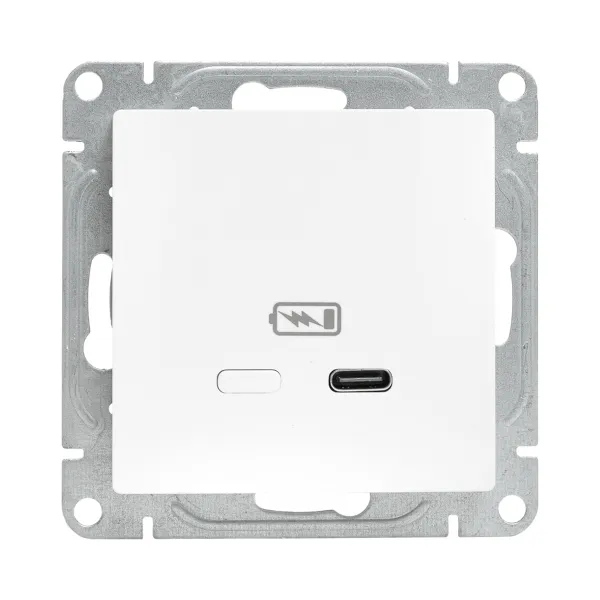 Механизм розетки USB-С, быстрая, белый Эпика EKF