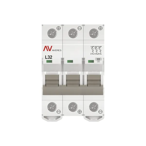 Выключатель автоматический AV-10 DC 3P 32A (L) 10kA EKF AVERES