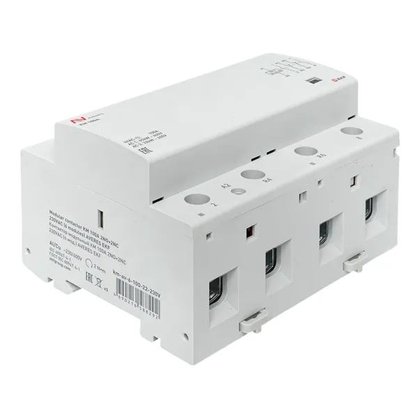 Контактор модульный КМ 100А 2NO+2NC 230VAC (6 мод.) AVERES EKF