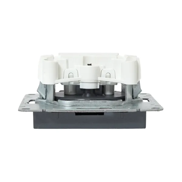 Механизм розетки, 16А, без заземления, без шторок, графит Эпика EKF