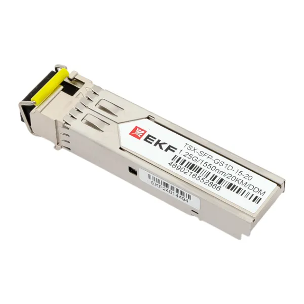 SFP модуль 1,25 Гбит одинарное одномодовое оптоволокно 1550нм дальность 20км TSX EKF
