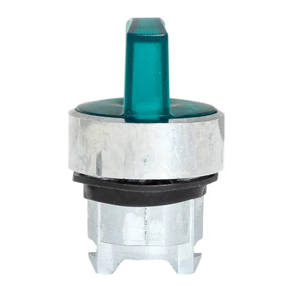 Исполнительный механизм переключателя ХB4 зеленый на 3 положения с фиксацией, с подсветкой с короткой ручкой IP65 EKF