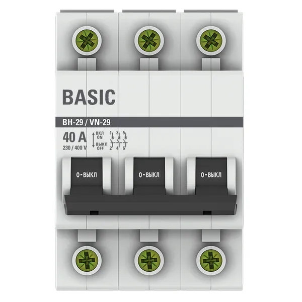 Выключатель нагрузки 3P 40А ВН-29 Basic