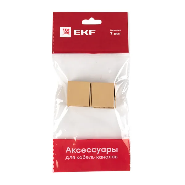 Соединитель (25х16) (4 шт) светлое дерево EKF-Plast