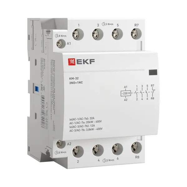Контактор модульный КМ 32А 3NО+NC (3 мод.) EKF PROxima