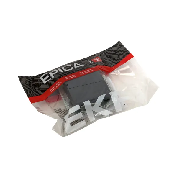 Механизм выключателя, двухклавишный, перекрёстный, графит Эпика EKF